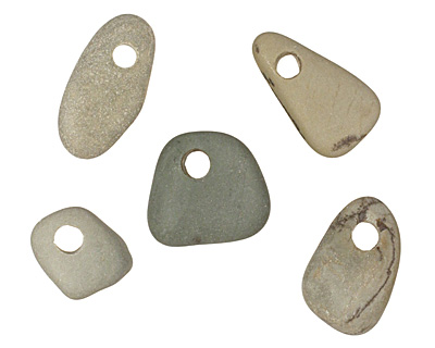 Green/Blue Beach Stone Pebble 8-12x10-16mm