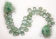 Green Fluorite Faceted Flat Teardrop 8-12x12-15mm