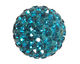 Teal Pave Round 12mm (1.5mm hole)