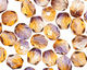 Czech Fire Polished Glass Dual Coated Cantaloupe/Grape Round 4mm