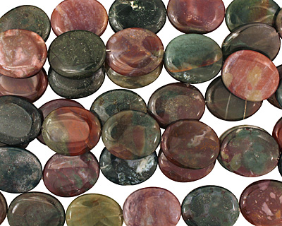 Fancy Jasper Flat Oval 30x25mm