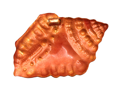Patricia Healey Copper Conch Shell Pendant 75x50mm