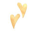 Brass Artisan Heart Blank 25x40mm