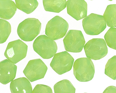 Czech Fire Polished Glass Milky Dark Peridot Round 3mm