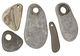 Black/Gray Beach Stone Pendant 8-23x19-42mm