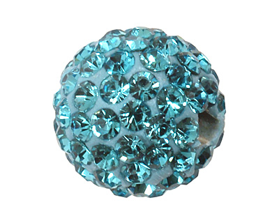 Aquamarine Pave Round 10mm