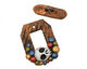 Poison Tree Polymer Clay Rainbow Skull Toggle Clasp 27x22mm, 21mm bar