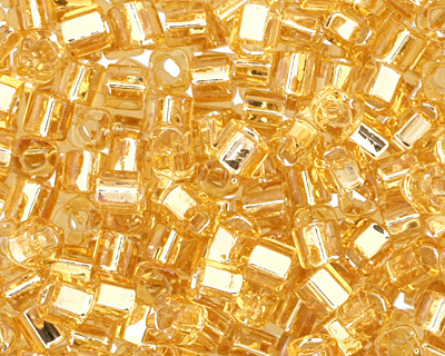 TOHO Light Topaz (with Silver Lining) Cube 1.5mm Seed Bead