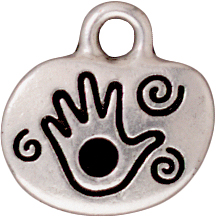 TierraCast Antique Silver (plated) Play Charm w/ Glue In 14mm