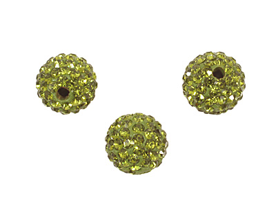 Olivine Pave Round 10mm (1.5mm hole)