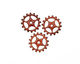 C-Koop Enameled Metal Ruby Red Sectioned Gear 19mm