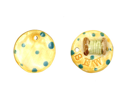 Jangles Ceramic Sew Pendant 29mm