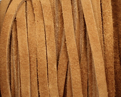 Camel Suede Leather Lace 3mm