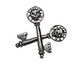 Green Girl Pewter Skull Key 15x47mm