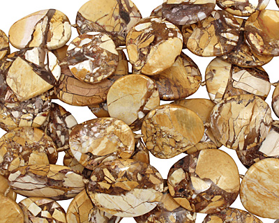 Peanut Wood Fossil Flat Freeform Slab 34-44x24-34mm