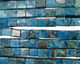 Larimar Blue Crazy Lace Elongated Cube 14x13mm