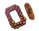 Poison Tree Polymer Clay Pink Confetti Toggle Clasp 25x20mm, 21mm bar