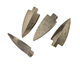 Golden Pyrite (silver tone) Arrowhead Pendant 22x53mm