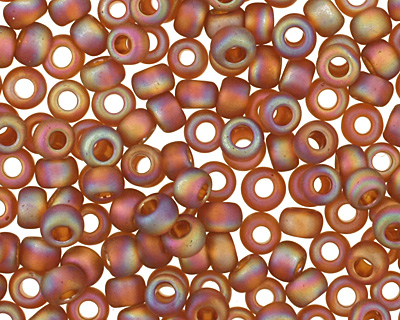 TOHO Transparent Rainbow Frosted Smoky Topaz Round 11/0 Seed Bead