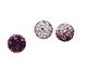 Amethyst/Crystal Ombre Pave Round 10mm
