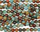 Green/Brown Fire Agate Faceted Round 12mm