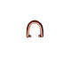 TierraCast Antique Copper (plated) Small Hammertone Pinch Bail 6x12mm