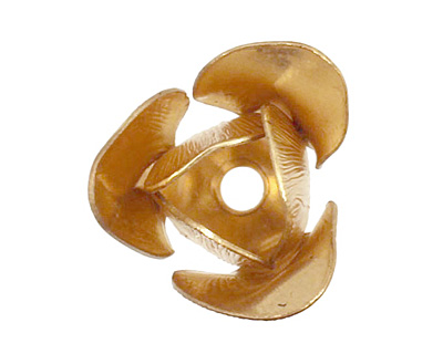 Brass Tulip Petal Bead Cap 17x14mm