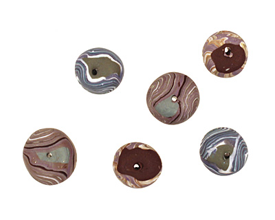 Humble Beads Polymer Clay Wisteria Tiny Disk 7x10-11mm