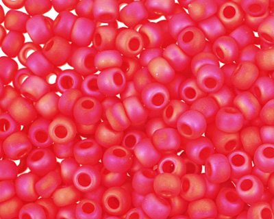 TOHO Transparent Rainbow Frosted Siam Ruby Round 11/0 Seed Bead