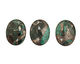 Malachite & Pyrite Oval Pendant 35x45mm