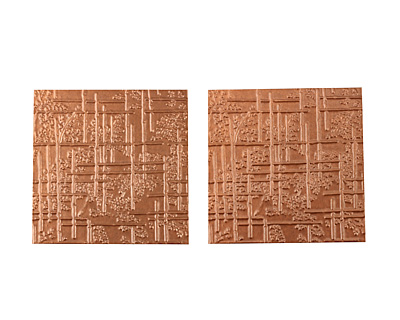 Lillypilly Antique Bamboo Embossed Patina Copper Sheet 3