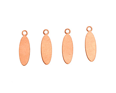 Copper Horse Eye Blank Charm 6x20mm