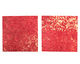 Lillypilly Red Wine Raised Flower Embossed Patina Copper Sheet 3"x3", 36 gauge