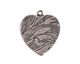 Nunn Design Antique Silver (plated) Traditional Heart Bezel Pendant 23x27mm