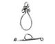 Rustic Charms Sterling Silver Curly Toggle Clasp 21x9mm, 23mm bar