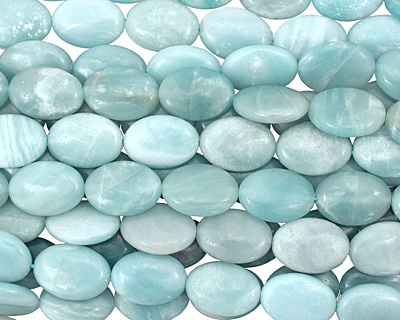 Amazonite Flat Oval 25x18mm
