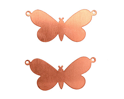 Copper Butterfly Link Blank 38x18mm