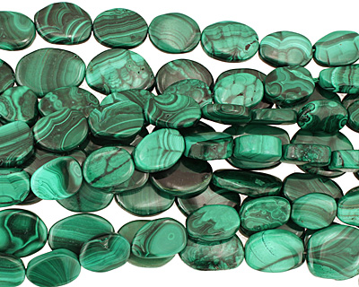 Malachite Flat Freeform Slab 15-23x11-18mm
