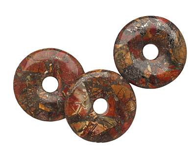Red Creek Jasper w/ Pyrite Donut 50mm