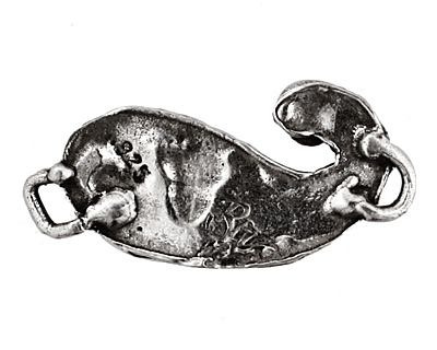 Rustic Charms Sterling Silver Small Paisley Link 25x12mm