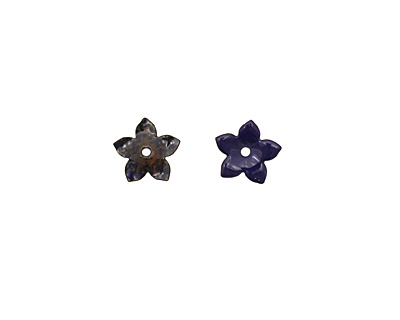 C-Koop Enameled Metal Dark Blue Small 5 Petal 12mm
