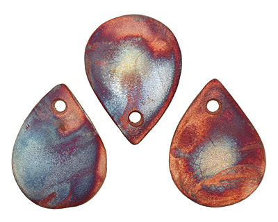 XAZ Raku Teardrop Pendant 35x48-49mm