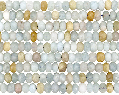 Aquamarine (multi) Faceted Rondelle 5x8mm