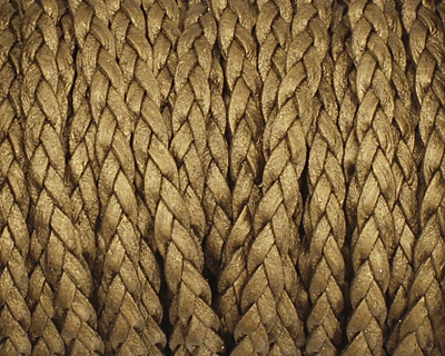 Kansa (metallic) Flat Braided Leather Cord 5mm