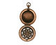Antique Copper (plated) Round Filigree Timepiece Heirloom Locket 45x60mm