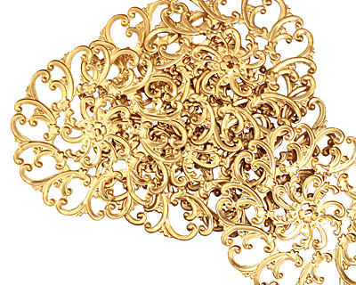 Brass Scrolling Filigree 58mm