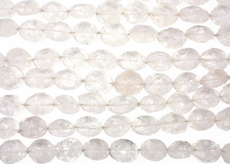 Rock Crystal Textured Flat Oval 11-24x16-18mm