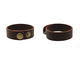 Red Brown Leather Cuff Bracelet 7/8"