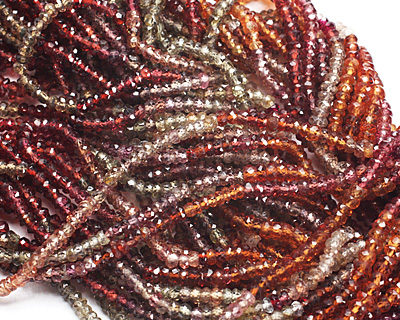 Sapphire (multi-color) Faceted Rondelle 3-4mm