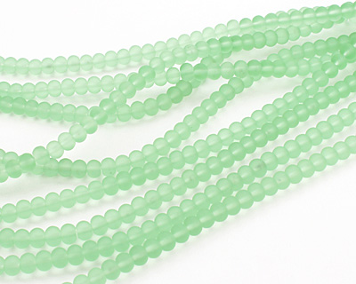 Light Green Recycled Glass Rondelle 5x6mm